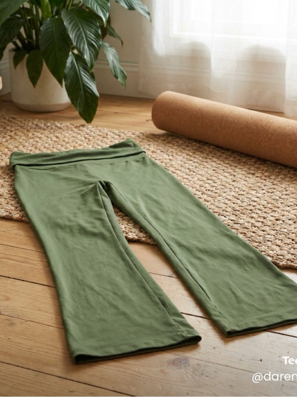 PrettyLittleThing Olive Green Knit Lounge Pants
